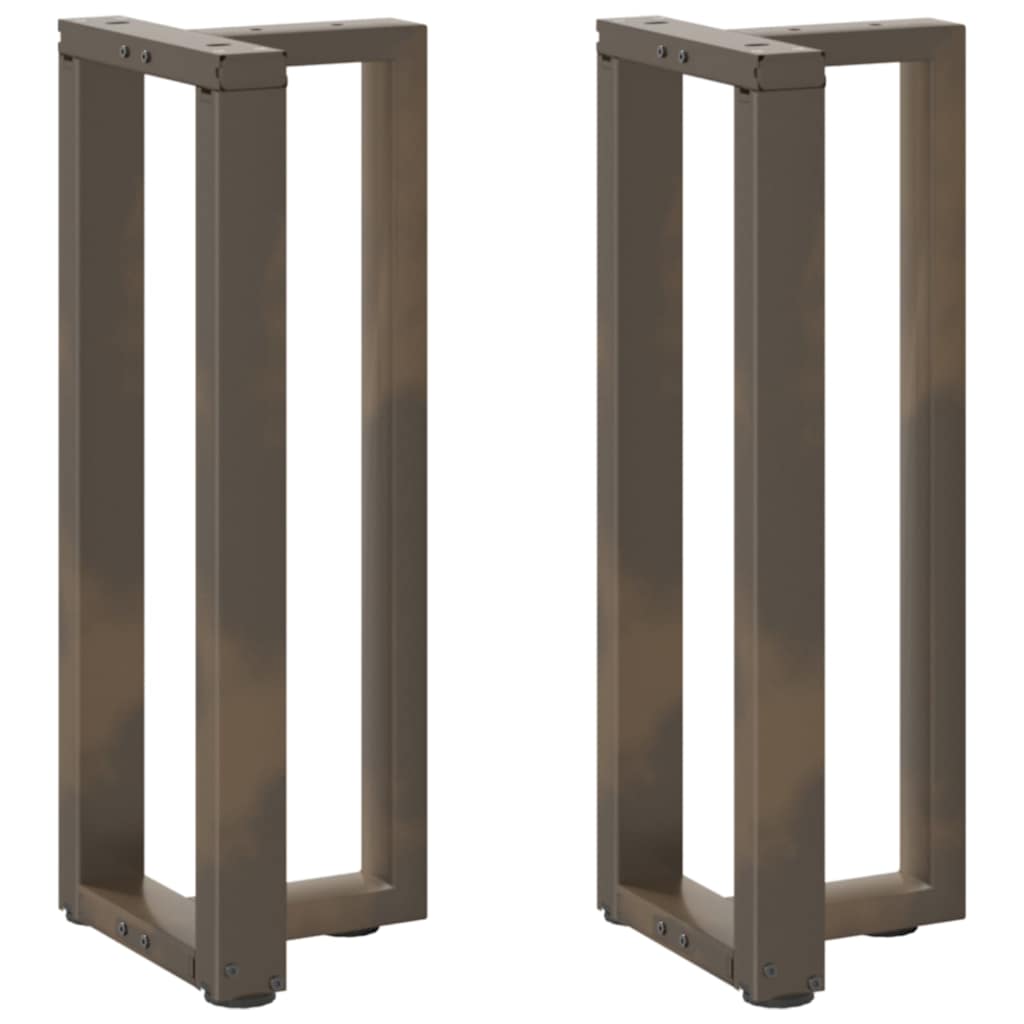 Gambe Tavolo Consolle a T 2 pz Naturale 38x25x(72-73)cm Acciaio