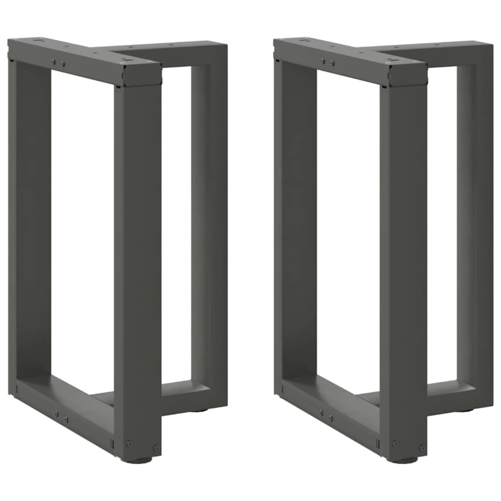Gambe per tavolo da pranzo a forma di T 2 pz Antracite 50x35x(72-73) cm Acciaio