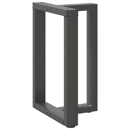 Gambe per tavolo da pranzo a forma di T 2 pz Antracite 50x35x(72-73) cm Acciaio