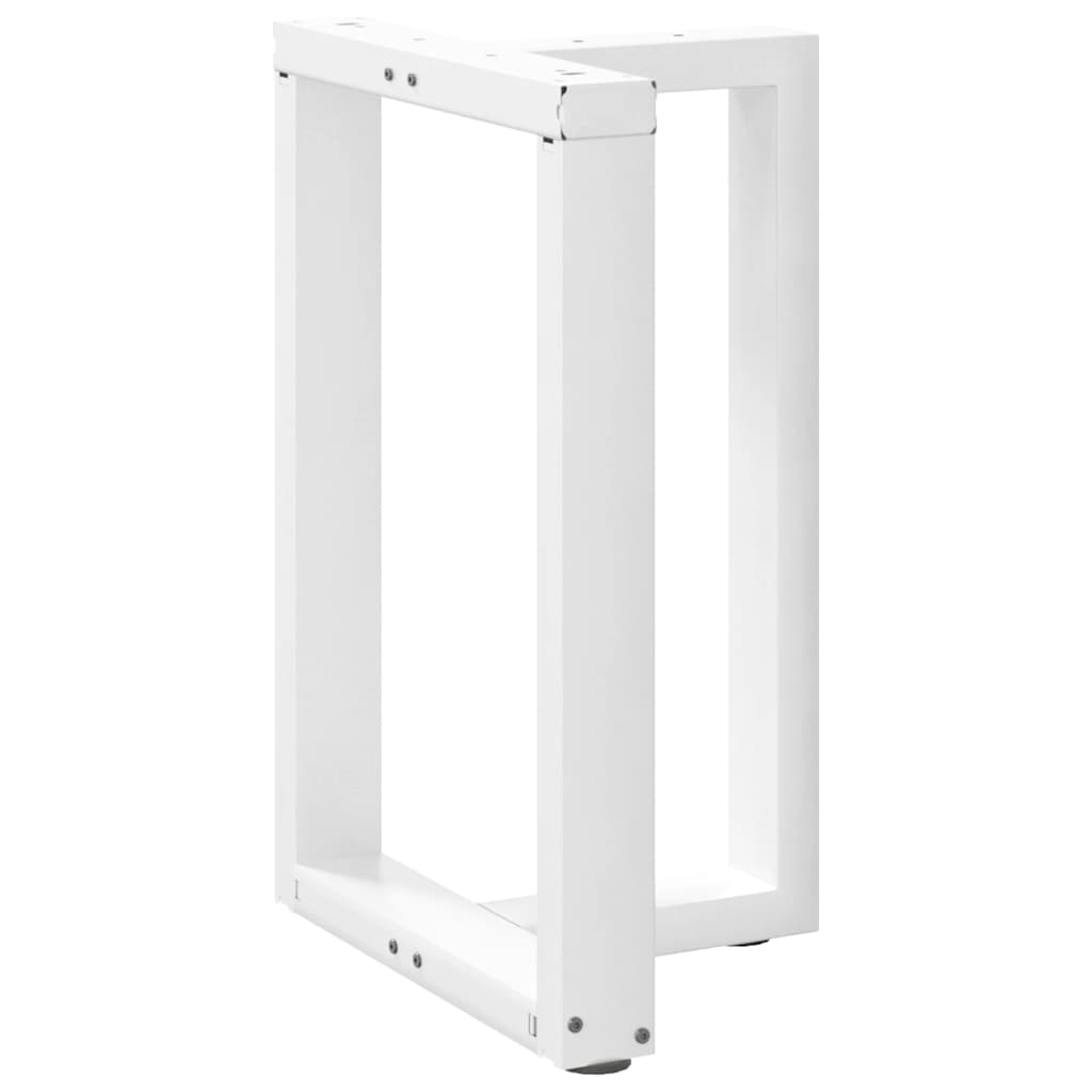 Gambe per tavolo da pranzo a forma di T 2 pz bianche 60x35x(72-73) cm in acciaio