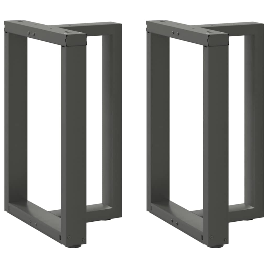 Gambe per tavolo da pranzo a forma di T 2 pz Antracite 60x35x(72-73) cm Acciaio