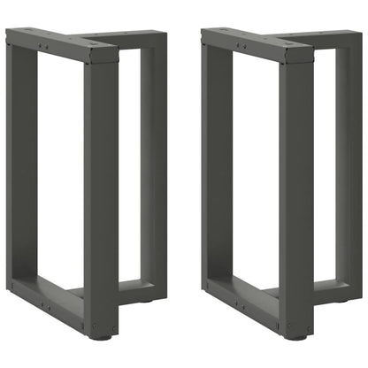 Gambe per tavolo da pranzo a forma di T 2 pz Antracite 60x35x(72-73) cm Acciaio