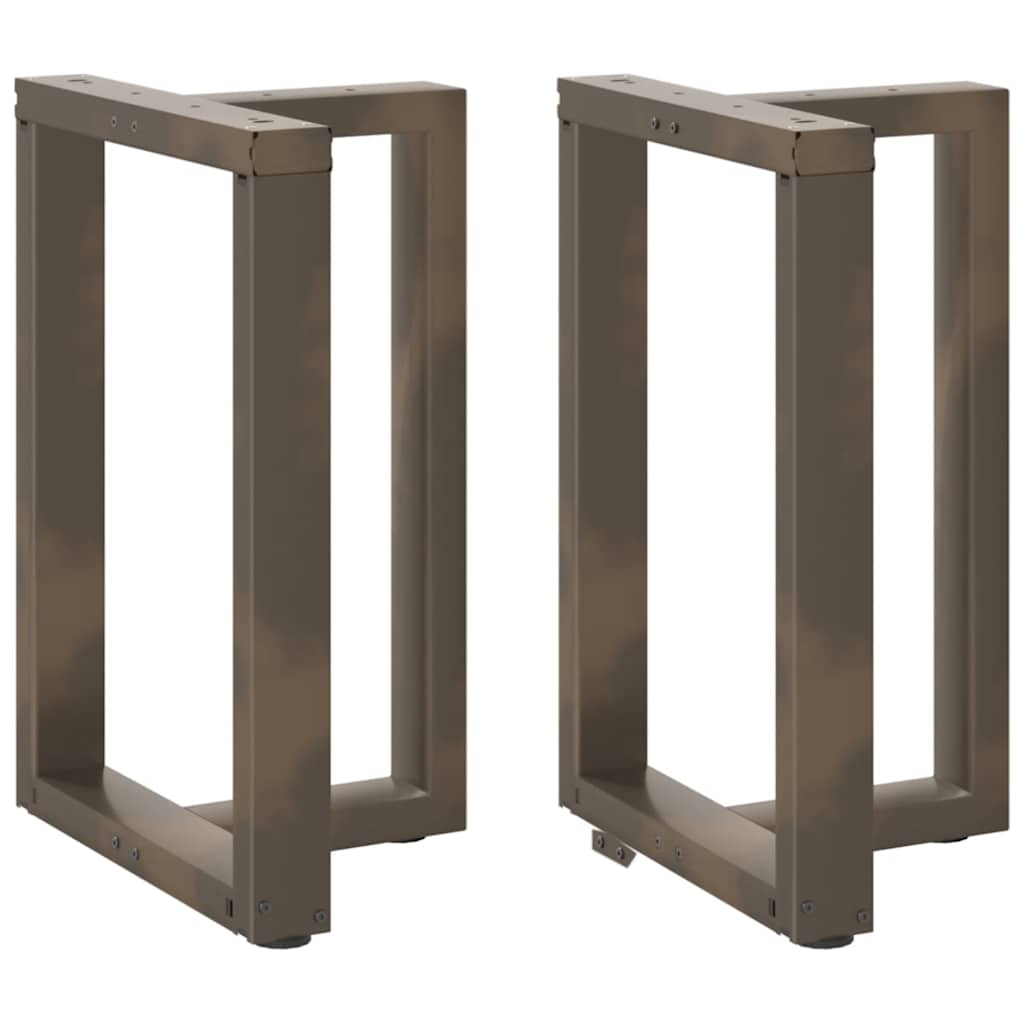 Gambe Tavolo Pranzo a T 2 pz Naturale 60x35x(72-73) cm Acciaio