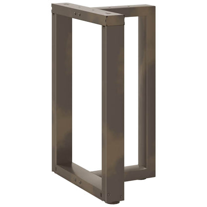 Gambe Tavolo Pranzo a T 2 pz Naturale 60x35x(72-73) cm Acciaio
