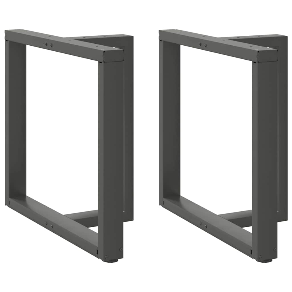 Gambe per tavolo da pranzo a forma di T 2 pz Antracite 70x35x(72-73) cm Acciaio