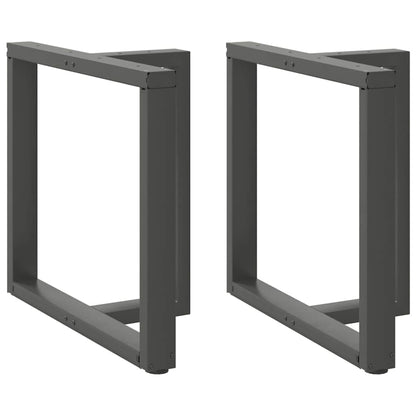 Gambe per tavolo da pranzo a forma di T 2 pz Antracite 70x35x(72-73) cm Acciaio