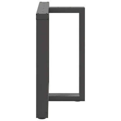 Gambe per tavolo da pranzo a forma di T 2 pz Antracite 70x35x(72-73) cm Acciaio
