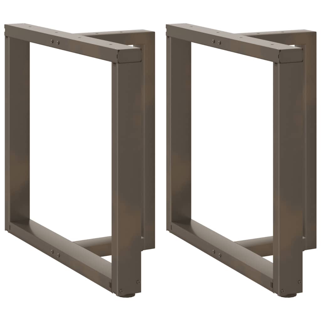 Gambe Tavolo Pranzo a T 2 pz Naturale 70x35x(72-73) cm Acciaio
