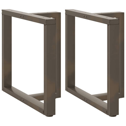 Gambe Tavolo Pranzo a T 2 pz Naturale 70x35x(72-73) cm Acciaio