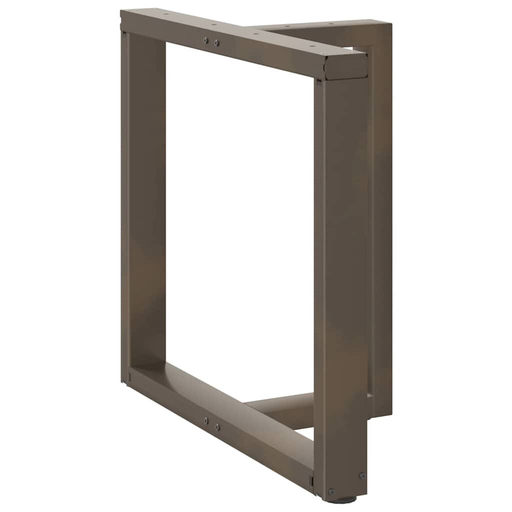 Gambe Tavolo Pranzo a T 2 pz Naturale 70x35x(72-73) cm Acciaio