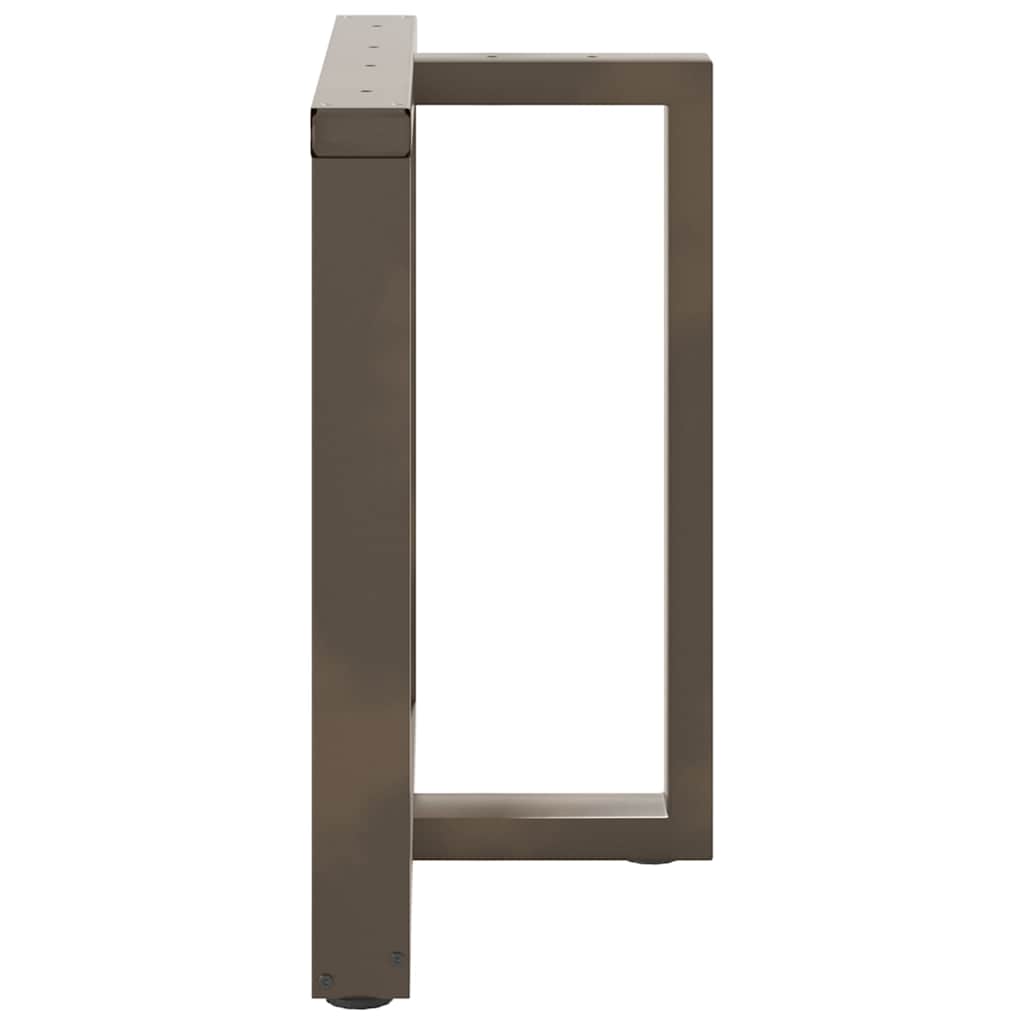 Gambe Tavolo Pranzo a T 2 pz Naturale 70x35x(72-73) cm Acciaio