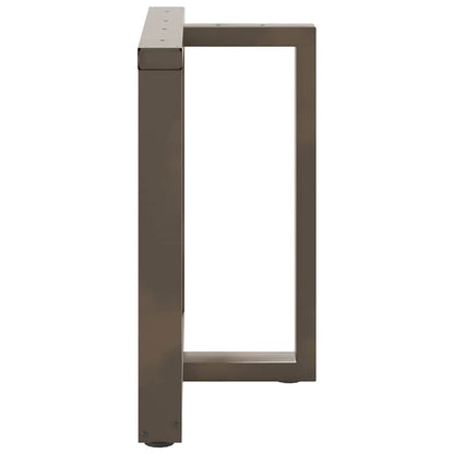 Gambe Tavolo Pranzo a T 2 pz Naturale 70x35x(72-73) cm Acciaio