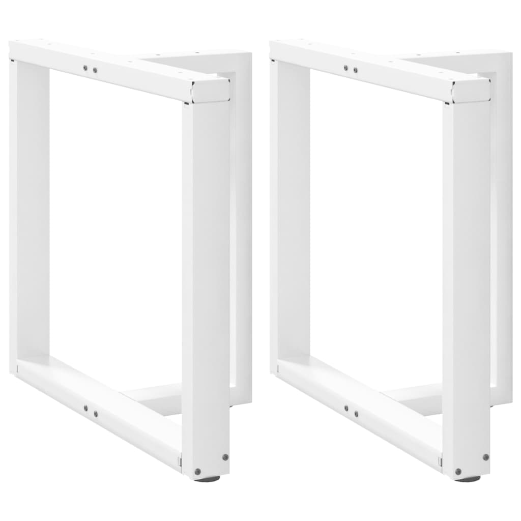 Gambe Tavolo Pranzo Forma T 2pz Bianco 80x35x(72-73) cm Acciaio