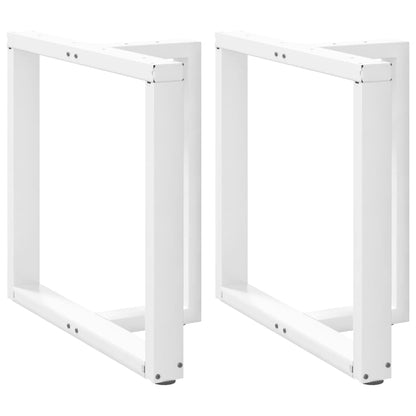 Gambe Tavolo Pranzo Forma T 2pz Bianco 80x35x(72-73) cm Acciaio