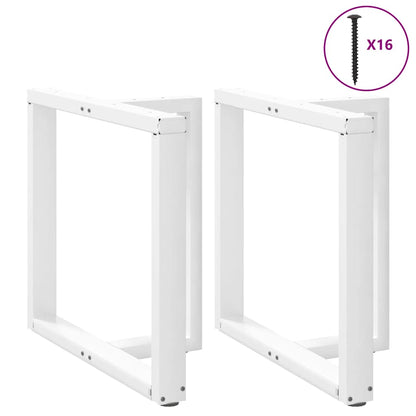 Gambe Tavolo Pranzo Forma T 2pz Bianco 80x35x(72-73) cm Acciaio