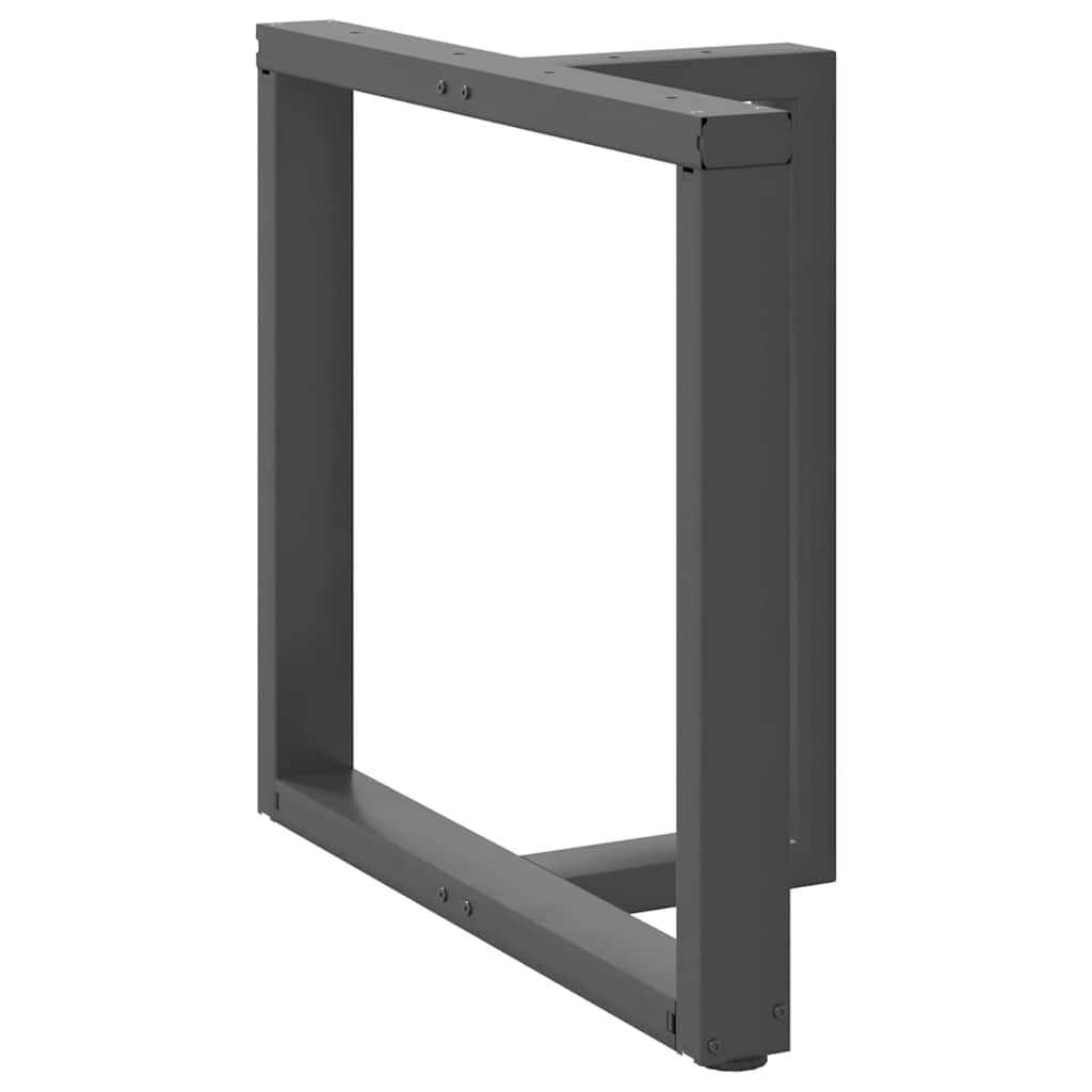 Gambe per tavolo da pranzo a forma di T 2 pz Antracite 80x35x(72-73) cm Acciaio