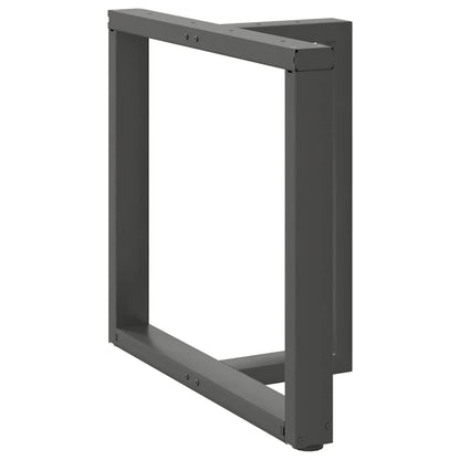 Gambe per tavolo da pranzo a forma di T 2 pz Antracite 80x35x(72-73) cm Acciaio