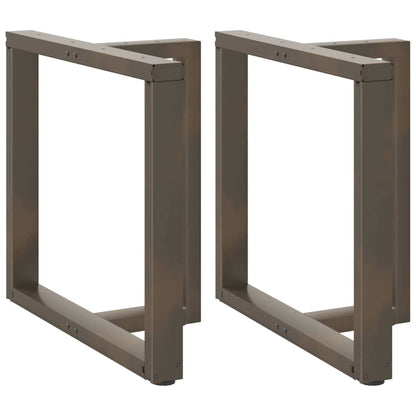 Gambe Tavolo Pranzo a T 2 pz Naturale 80x35x(72-73) cm Acciaio