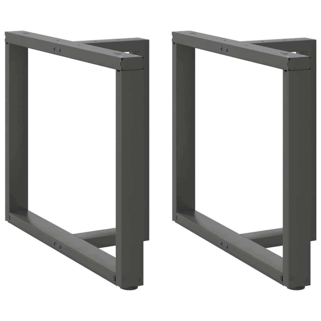 Gambe per tavolo da pranzo a forma di T 2 pz Antracite 90x35x(72-73) cm Acciaio