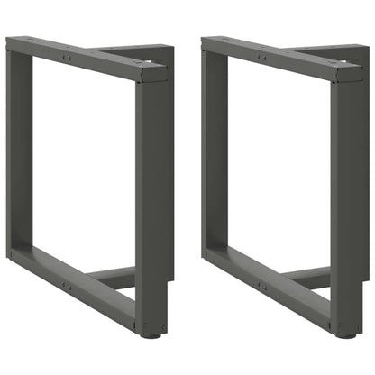 Gambe per tavolo da pranzo a forma di T 2 pz Antracite 90x35x(72-73) cm Acciaio
