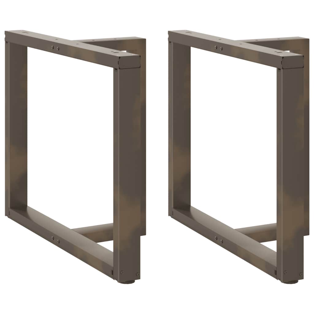 Gambe Tavolo Pranzo a T 2 pz Naturale 90x35x(72-73) cm Acciaio