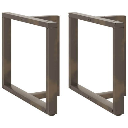 Gambe Tavolo Pranzo a T 2 pz Naturale 90x35x(72-73) cm Acciaio