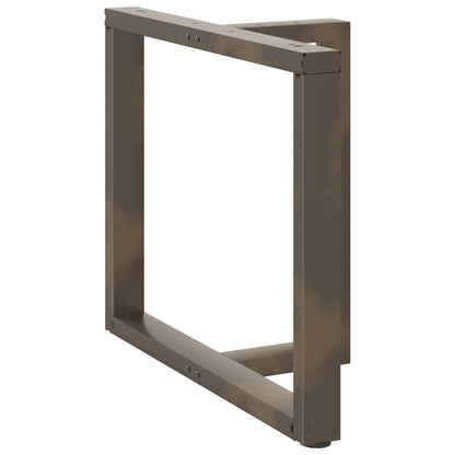 Gambe Tavolo Pranzo a T 2 pz Naturale 90x35x(72-73) cm Acciaio
