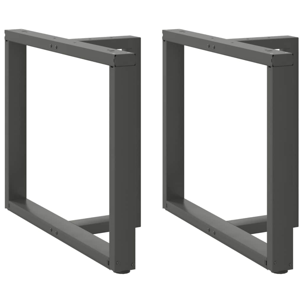 Gambe per tavolo da pranzo a forma di T 2 pz Antracite 100x35x(72-73) cm Acciaio