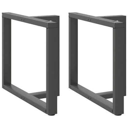 Gambe per tavolo da pranzo a forma di T 2 pz Antracite 100x35x(72-73) cm Acciaio