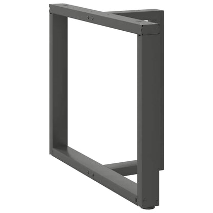 Gambe per tavolo da pranzo a forma di T 2 pz Antracite 100x35x(72-73) cm Acciaio
