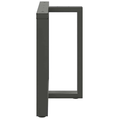Gambe per tavolo da pranzo a forma di T 2 pz Antracite 100x35x(72-73) cm Acciaio