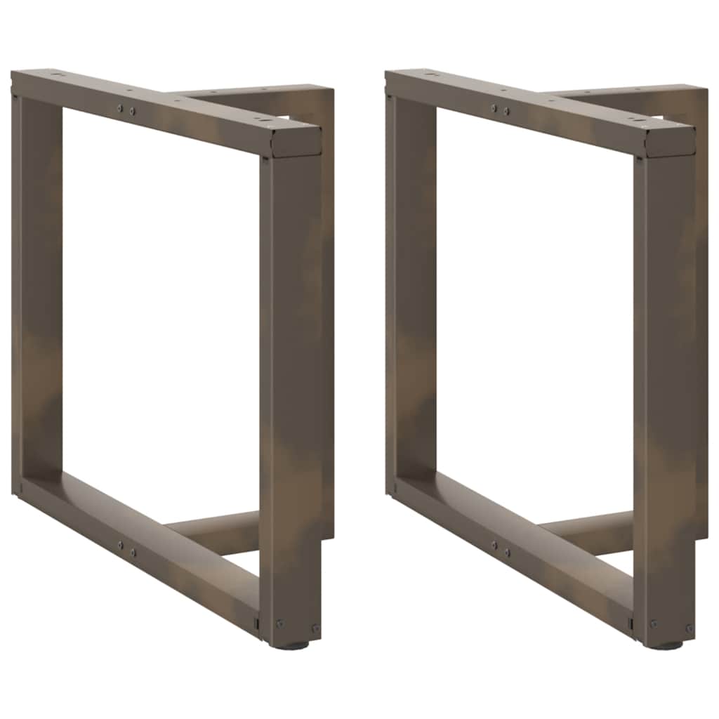 Gambe Tavolo Pranzo a T 2 pz Naturale 100x35x(72-73) cm Acciaio