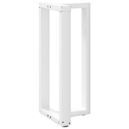 Gambe per tavolo da bar a forma di T 2 pz bianche 40x35x(90-91) cm in acciaio