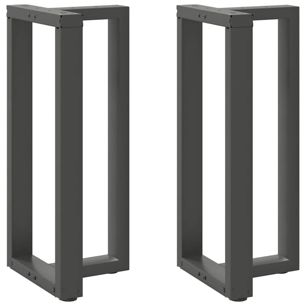 Gambe per tavolo da bar a forma di T 2 pz Antracite 40x35x(90-91) cm Acciaio