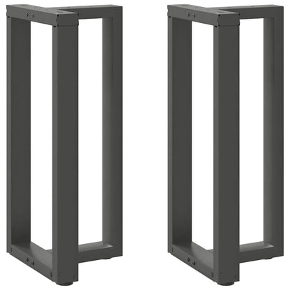 Gambe per tavolo da bar a forma di T 2 pz Antracite 40x35x(90-91) cm Acciaio