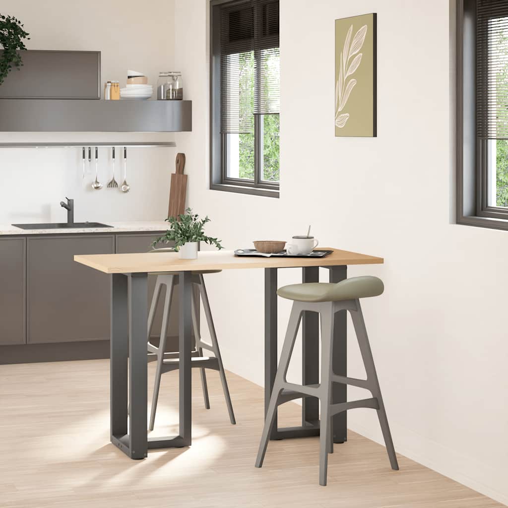 Gambe per tavolo da bar a forma di T 2 pz Antracite 40x35x(90-91) cm Acciaio