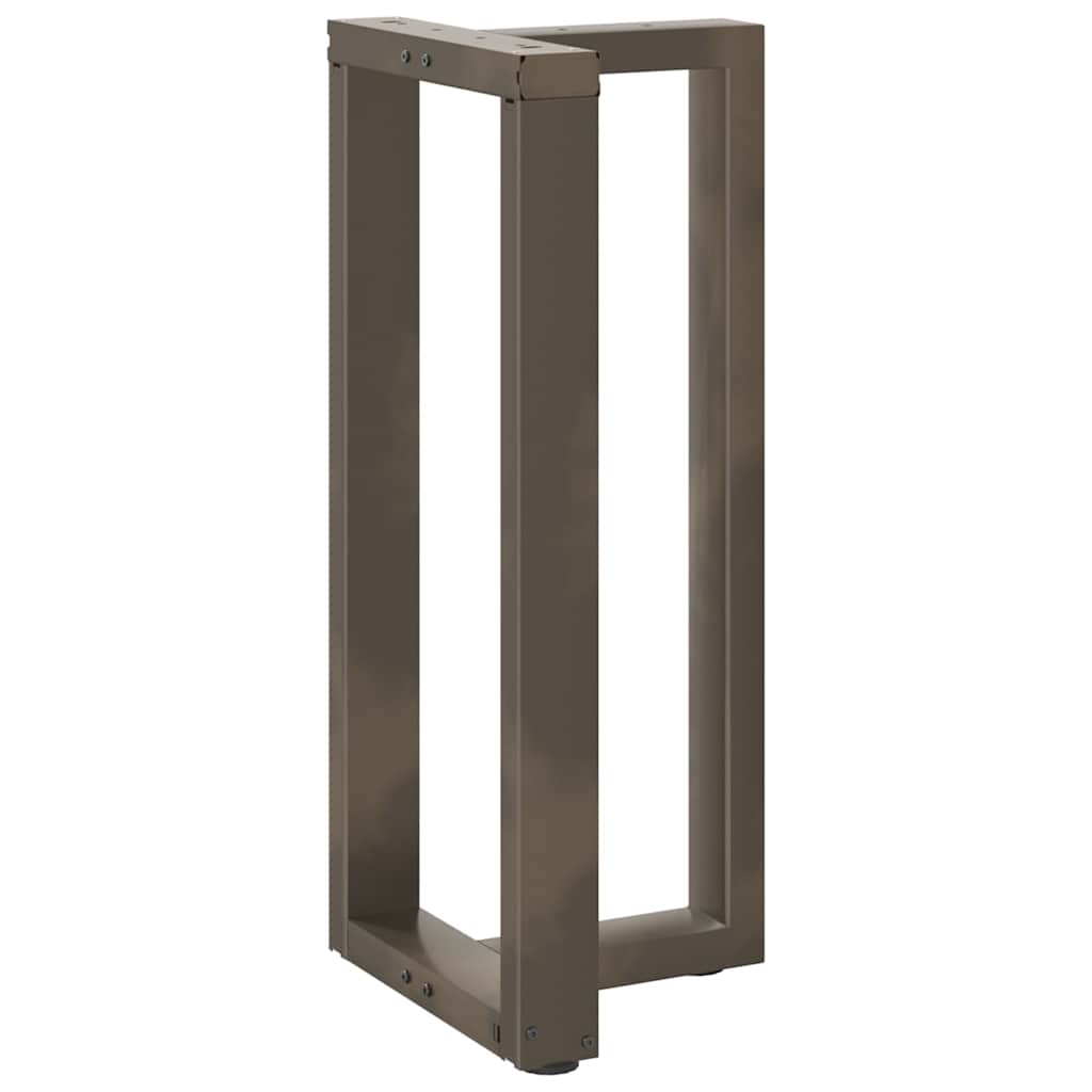 Gambe per tavolo da bar a forma di T 2 pz nere 40x35x(90-91) cm in acciaio