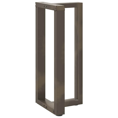 Gambe per tavolo da bar a forma di T 2 pz nere 40x35x(90-91) cm in acciaio