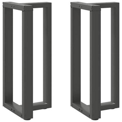 Gambe per tavolo da bar a forma di T 2 pz Antracite 50x35x(90-91) cm Acciaio