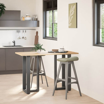 Gambe per tavolo da bar a forma di T 2 pz Antracite 50x35x(90-91) cm Acciaio