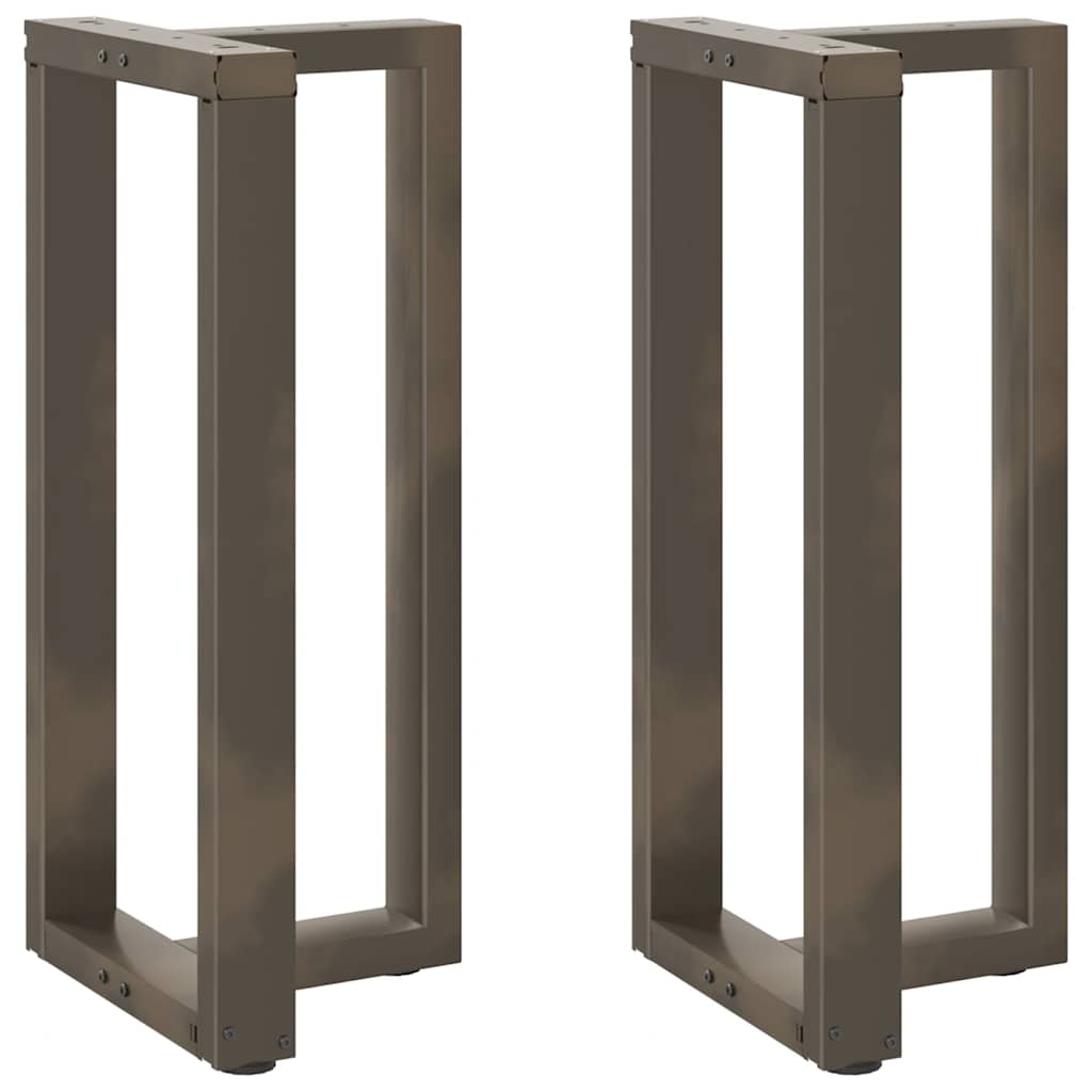 Gambe Tavolo Bar Forma T 2 pz Naturale 50x35x(91-92)cm Acciaio