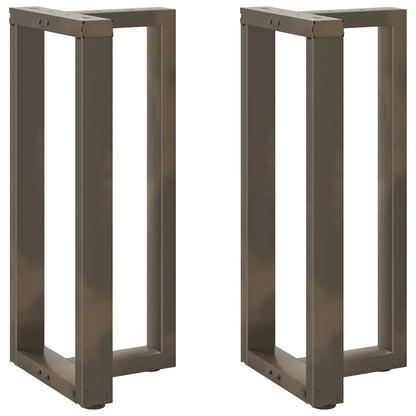 Gambe Tavolo Bar Forma T 2 pz Naturale 50x35x(91-92)cm Acciaio
