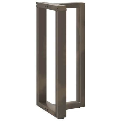 Gambe Tavolo Bar Forma T 2 pz Naturale 50x35x(91-92)cm Acciaio