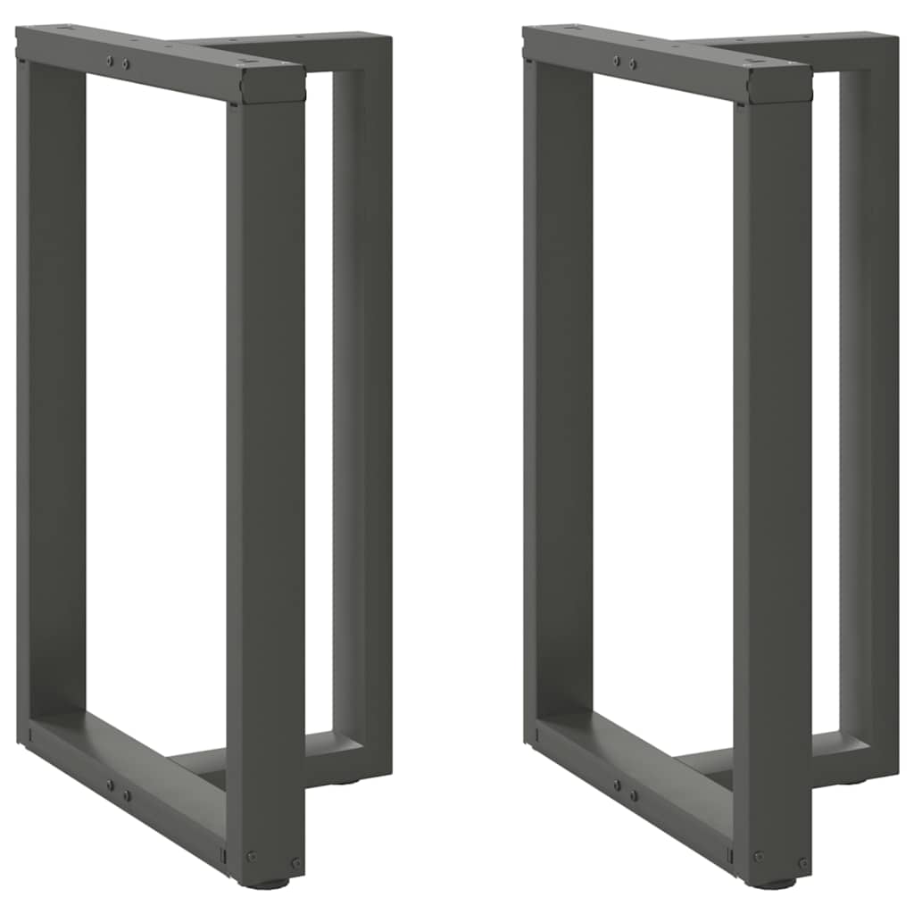 Gambe per tavolo da bar a forma di T 2 pz Antracite 60x35x(90-91) cm Acciaio