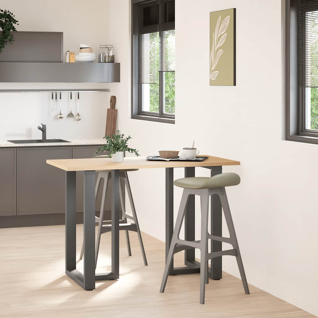 Gambe per tavolo da bar a forma di T 2 pz Antracite 60x35x(90-91) cm Acciaio