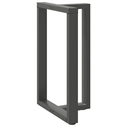 Gambe per tavolo da bar a forma di T 2 pz Antracite 60x35x(90-91) cm Acciaio