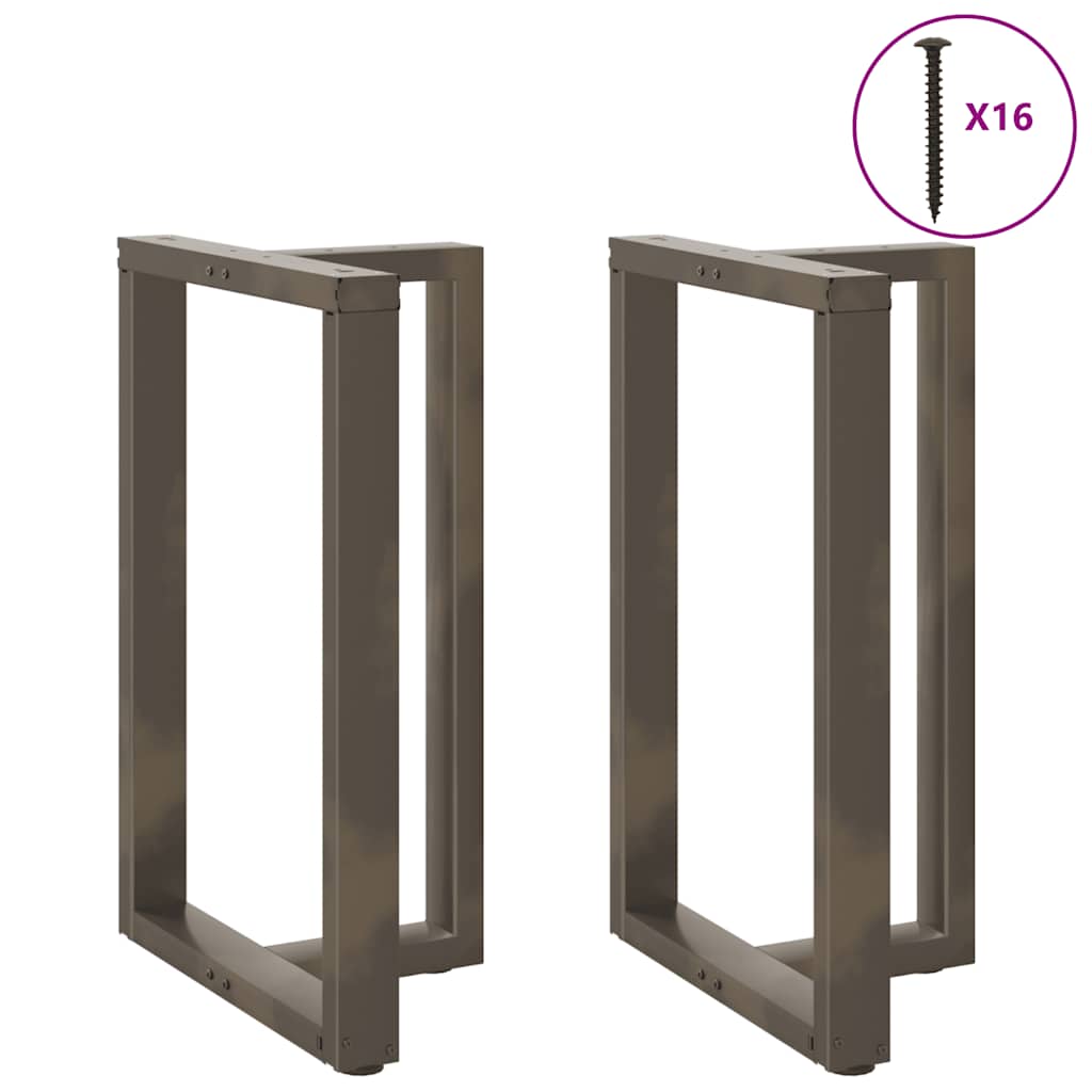 Gambe Tavolo Bar Forma T 2 pz Naturale 60x35x(91-92)cm Acciaio