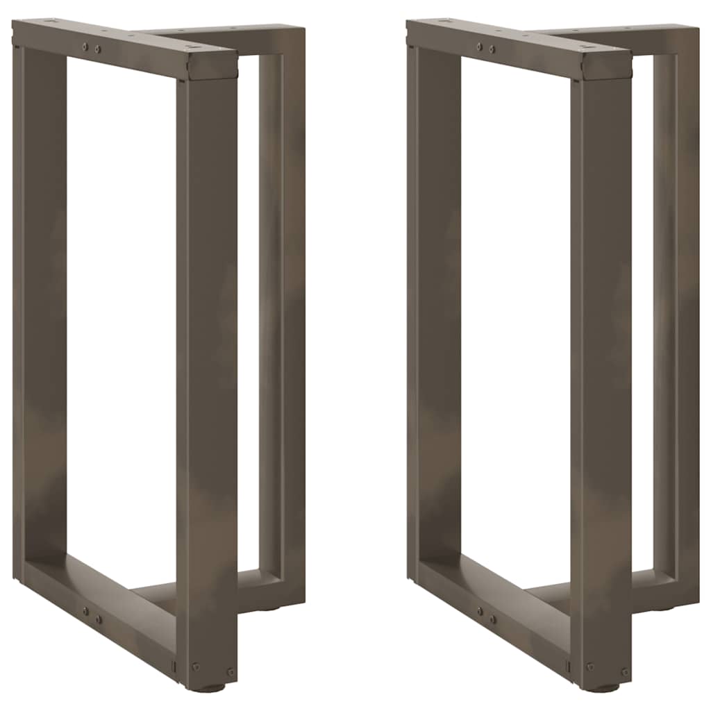 Gambe Tavolo Bar Forma T 2 pz Naturale 60x35x(91-92)cm Acciaio