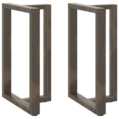 Gambe Tavolo Bar Forma T 2 pz Naturale 60x35x(91-92)cm Acciaio