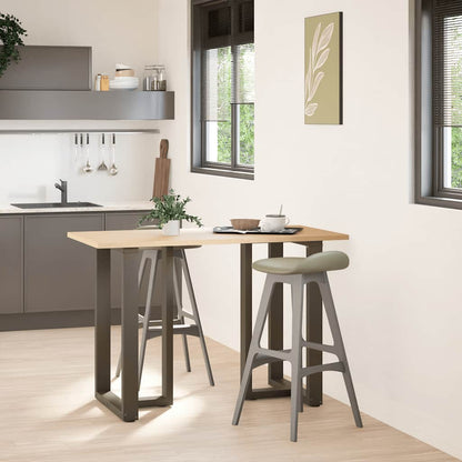 Gambe Tavolo Bar Forma T 2 pz Naturale 60x35x(91-92)cm Acciaio